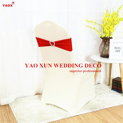 Kopča u obliku srca od lycre pojasa od elastana za stolicu za spandex navlaku za stolicu Dekoracija vjenčanja