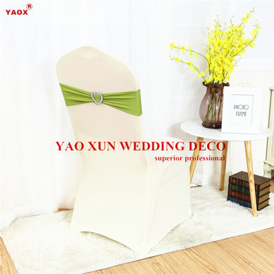 Kopča u obliku srca od lycre pojasa od elastana za stolicu za spandex navlaku za stolicu Dekoracija vjenčanja