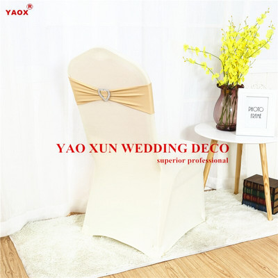 Kopča u obliku srca od lycre pojasa od elastana za stolicu za spandex navlaku za stolicu Dekoracija vjenčanja