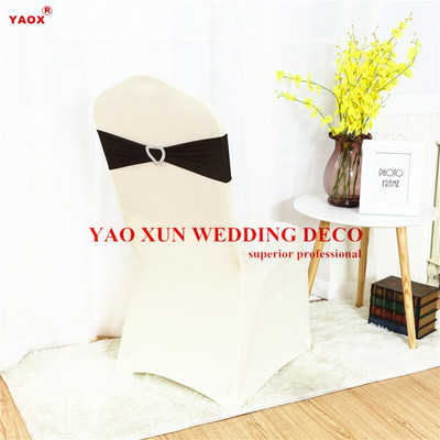 Kopča u obliku srca od lycre pojasa od elastana za stolicu za spandex navlaku za stolicu Dekoracija vjenčanja