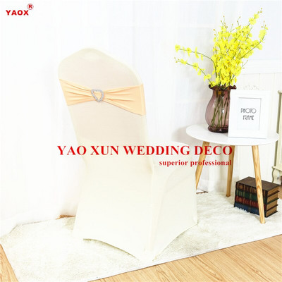 Kopča u obliku srca od lycre pojasa od elastana za stolicu za spandex navlaku za stolicu Dekoracija vjenčanja