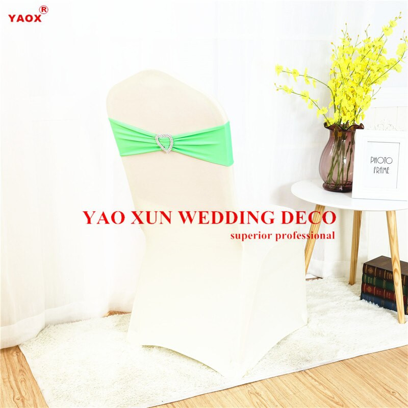 Kopča u obliku srca od lycre pojasa od elastana za stolicu za spandex navlaku za stolicu Dekoracija vjenčanja