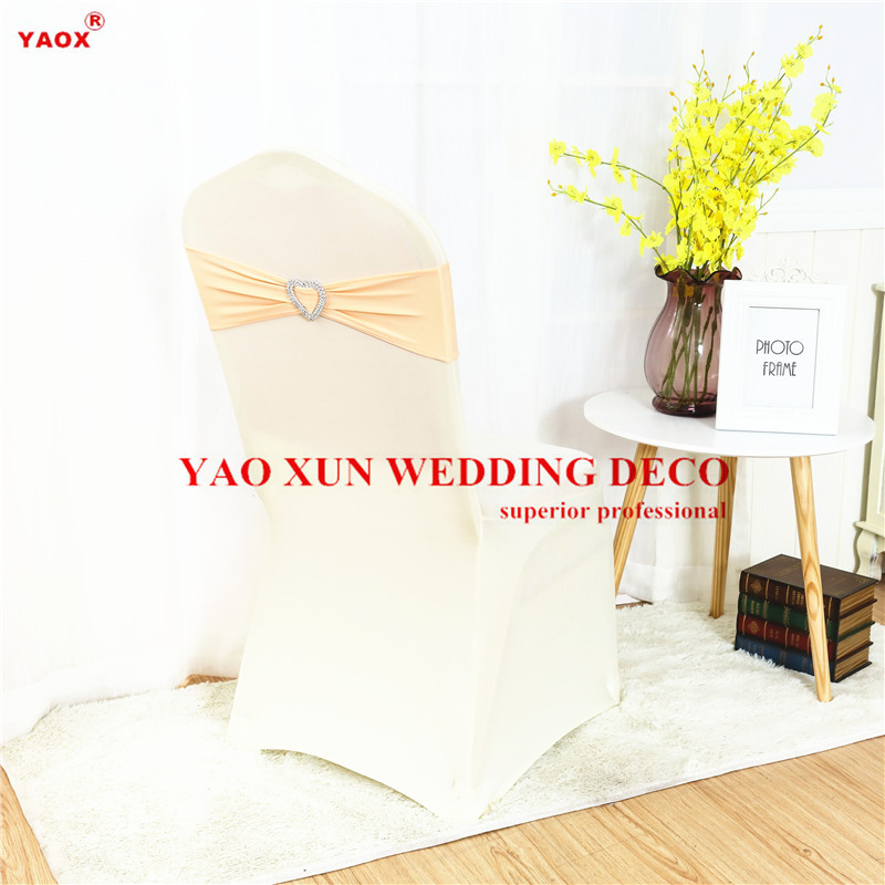 Kopča u obliku srca od lycre pojasa od elastana za stolicu za spandex navlaku za stolicu Dekoracija vjenčanja