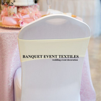 25 ΤΕΜ. Μονή στρώση Lycra Chair Band Spandex Chair Sashes for Stretch Chair cover Wedding Event Party Decoration