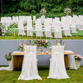 2 vnt tiulio kėdės užvalkalas Pūkuotas Tutu kėdės sijonas nuotakos vestuvėms Baby Shower Gimtadienio vakarėlio dekoravimui Ilgas Tiulis