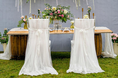 2 vnt tiulio kėdės užvalkalas Pūkuotas Tutu kėdės sijonas nuotakos vestuvėms Baby Shower Gimtadienio vakarėlio dekoravimui Ilgas Tiulis