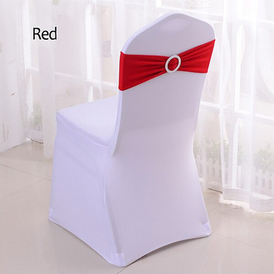 10 bucăți pentru scaun cu ridicata, cu fundă, nu husă pentru scaun, benzi pentru scaune din lycra și spandex, cu glisor cu cataramă pentru decorațiuni de nuntă