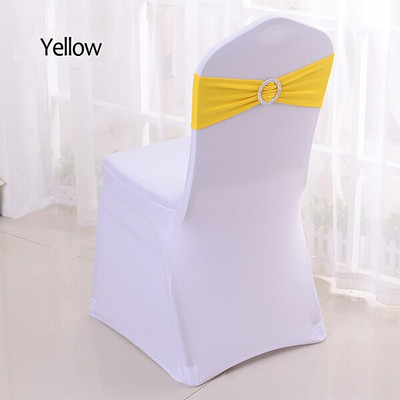 10 bucăți pentru scaun cu ridicata, cu fundă, nu husă pentru scaun, benzi pentru scaune din lycra și spandex, cu glisor cu cataramă pentru decorațiuni de nuntă
