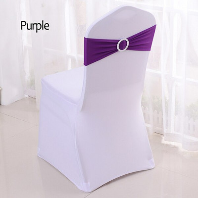 10 bucăți pentru scaun cu ridicata, cu fundă, nu husă pentru scaun, benzi pentru scaune din lycra și spandex, cu glisor cu cataramă pentru decorațiuni de nuntă