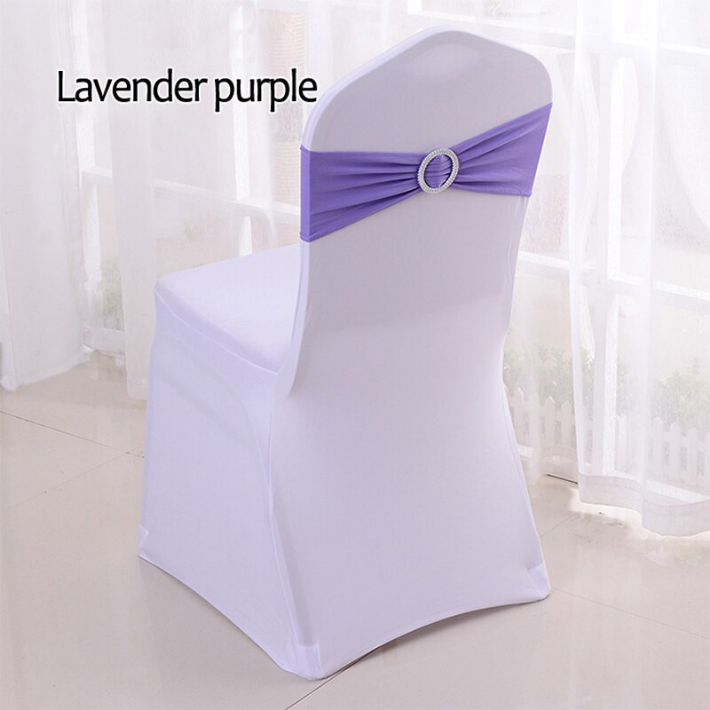 10 bucăți pentru scaun cu ridicata, cu fundă, nu husă pentru scaun, benzi pentru scaune din lycra și spandex, cu glisor cu cataramă pentru decorațiuni de nuntă