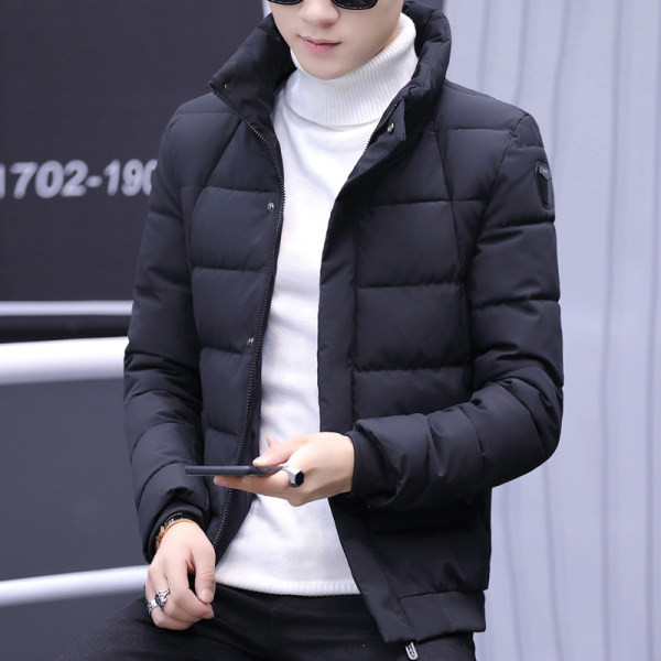 Geaca casual barbatesc cu guler inalt si logo model nou