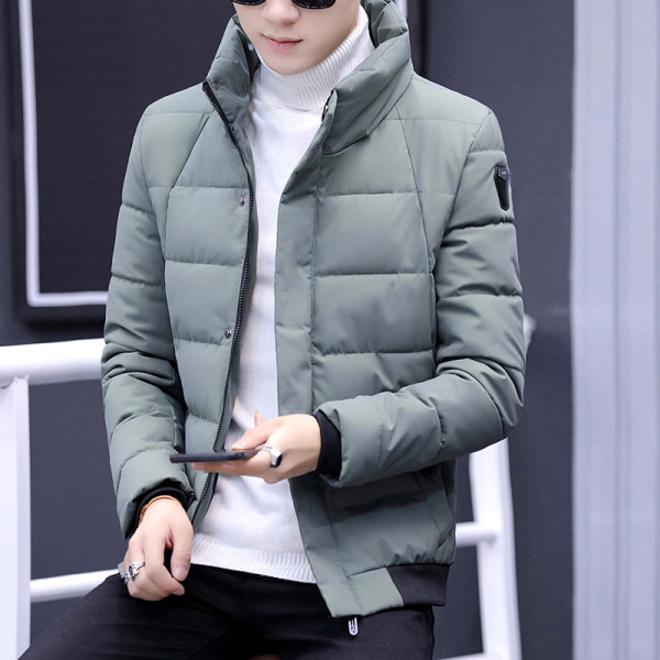 Geaca casual barbatesc cu guler inalt si logo model nou