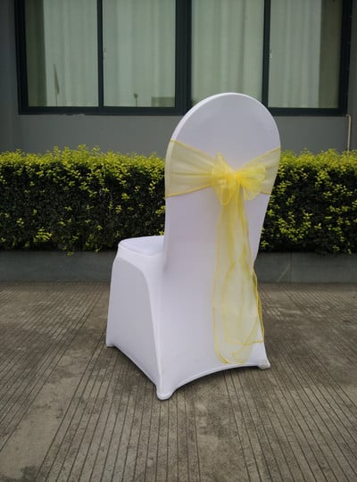 25 komada Čvor za stolice Pribor za bankete za vjenčanje Pojas za stolice Ukras za naslon stolice od organze