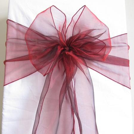 25 ks/sada svadobných organzových šerp 18 x 275 cm organzové poťahy na stoličky, šerpy s mašľou, svadobné hostiny, párty dekorácie