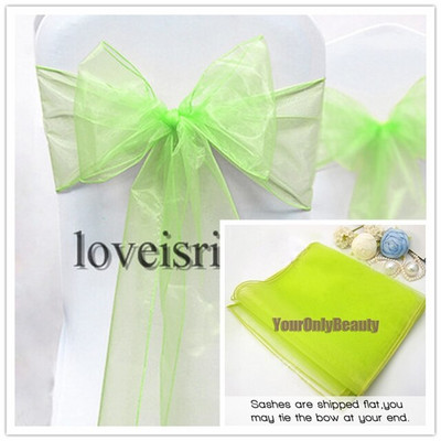 20 de culori - 25 de bucăți husă pentru scaun din organza, fundite, țesătură de cristal transparent, accesorii pentru nuntă și evenimente, pentru decorare pentru petreceri