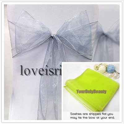 20 de culori - 25 de bucăți husă pentru scaun din organza, fundite, țesătură de cristal transparent, accesorii pentru nuntă și evenimente, pentru decorare pentru petreceri