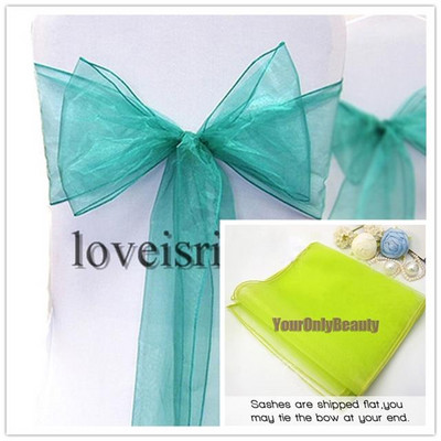 20 de culori - 25 de bucăți husă pentru scaun din organza, fundite, țesătură de cristal transparent, accesorii pentru nuntă și evenimente, pentru decorare pentru petreceri