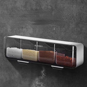 Zidna kutija za začine Kuhinjske potrepštine Set kutija za začine Roštilj s četiri rešetke Kutija za pohranu začina velikog kapaciteta Organizacija asortimana