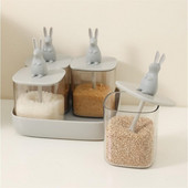 Fűszerüveg szett kanál konyhai rendszerezővel és tároló tartállyal Só Cukor Bors Fűszerező Konyhai Kiegészítők