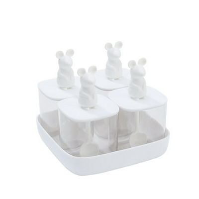 Fűszerüveg szett kanál konyhai rendszerezővel és tároló tartállyal Só Cukor Bors Fűszerező Konyhai Kiegészítők