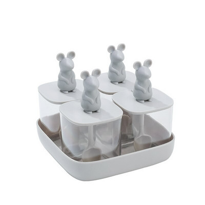 Fűszerüveg szett kanál konyhai rendszerezővel és tároló tartállyal Só Cukor Bors Fűszerező Konyhai Kiegészítők