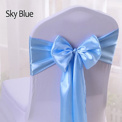 Scaune din satin 10 bucăți cu fundă scaune de petrecere benzi de nuntă auriu roz husă cu noduri pentru scaune decorare design pentru banchet