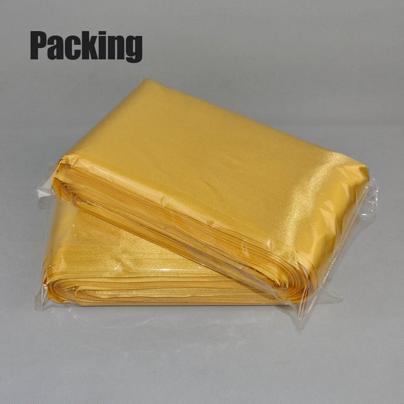 Scaune din satin 10 bucăți cu fundă scaune de petrecere benzi de nuntă auriu roz husă cu noduri pentru scaune decorare design pentru banchet