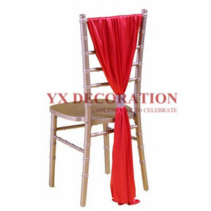 5db tétel 70x140cm jeges selyem Chiavari pántos széksapka motorháztető, esküvői bankett dekorációhoz