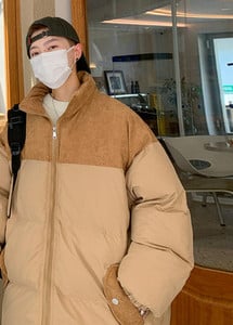 Zimná pánska bunda - s vysokým golierom a zipsom