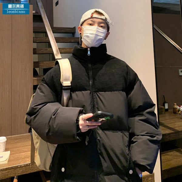 Zimná pánska bunda - s vysokým golierom a zipsom