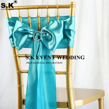 Satin Chair Sashes Europe Κάλυμμα καρέκλας Φύλλο για δείπνο γάμου Διακόσμηση τραπεζαρίας Υφάσματα σπιτιού