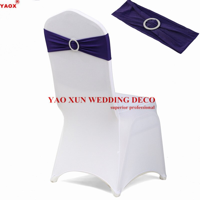 Szép kinézetű kerek csat Lycra Band Spandex székpánt spandex székhuzathoz Esküvői rendezvény dekoráció