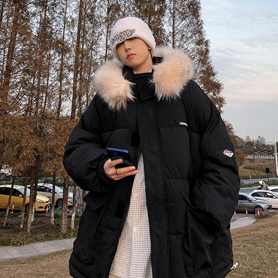 Iarna barbati cu gluga si puf eco - model lat