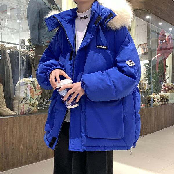 Iarna barbati cu gluga si puf eco - model lat