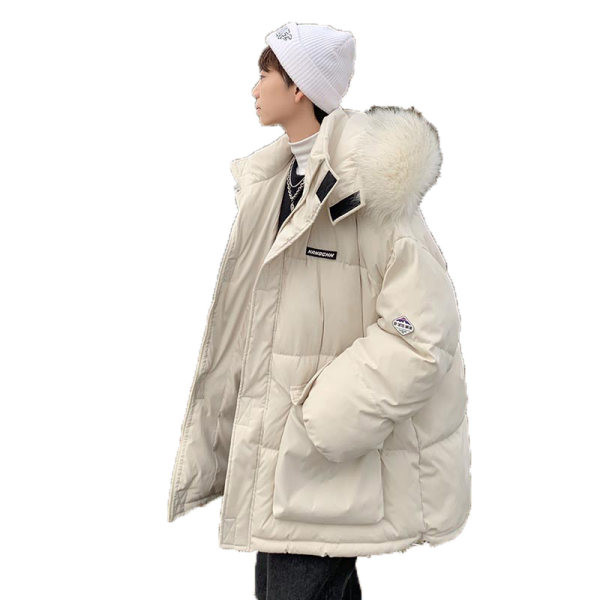 Iarna barbati cu gluga si puf eco - model lat