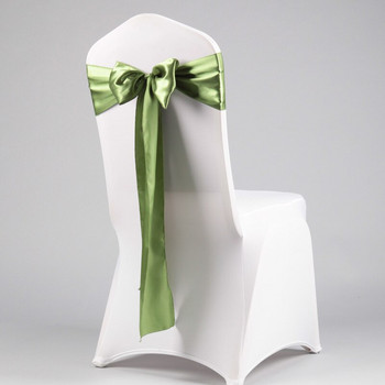25 τμχ καρέκλα γάμου πλοίου σατέν για δείπνο οργάντζα σατέν διακόσμηση καρέκλας με φιόγκο φύλλο οργάντζα για εκδήλωση πάρτι ξενοδοχείου