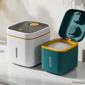 Găleată de orez rezistentă la insecte și la umezeală Făină de cereale Sigiliu pentru hrana pentru animale de companie cu capac Cutie de depozitare din plastic Recipiente de bucătărie de 5 kg și 10 kg