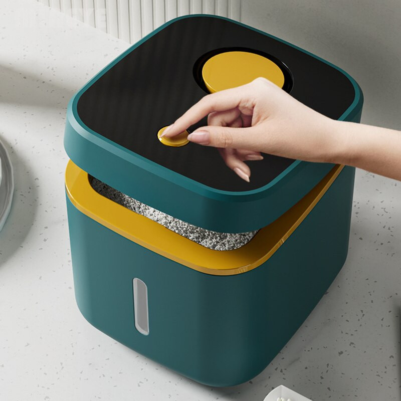 Găleată de orez rezistentă la insecte și la umezeală Făină de cereale Sigiliu pentru hrana pentru animale de companie cu capac Cutie de depozitare din plastic Recipiente de bucătărie de 5 kg și 10 kg