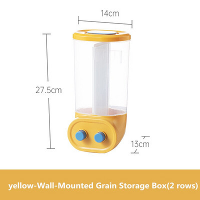 Jednostavna 2/4/6 rešetka Zidna kutija za pohranu žitarica Dozator riže Kuhinjski pribor Organizatori Pohrana Pohrana hrane u kućanstvu