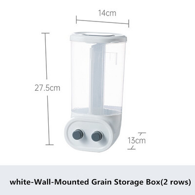 Jednostavna 2/4/6 rešetka Zidna kutija za pohranu žitarica Dozator riže Kuhinjski pribor Organizatori Pohrana Pohrana hrane u kućanstvu