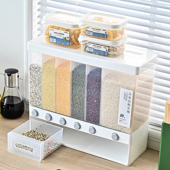 Grain Home Storage Organizer Τρόφιμα Dry Kitchen Supplies Εργαλείο Βάζο Αποθήκευση Κουζίνα τοίχου Αποθήκευση Κουτί ρυζιού Δοχείο δημητριακά