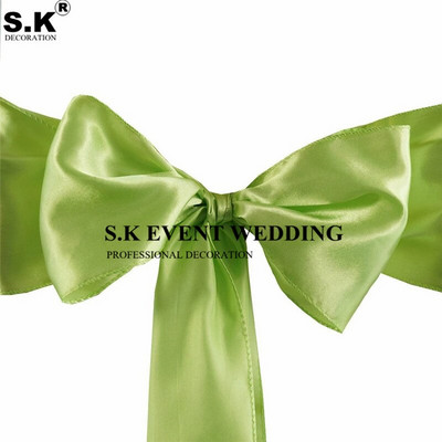 15x275cm Satenska stolica Mašna za presvlake Svadbene stolice čvor Party Banket Događaj Božićni ukrasi Dobava satenske tkanine