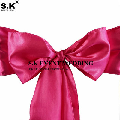 15x275cm Satenska stolica Mašna za presvlake Svadbene stolice čvor Party Banket Događaj Božićni ukrasi Dobava satenske tkanine