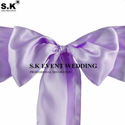 15x275cm Satenska stolica Mašna za presvlake Svadbene stolice čvor Party Banket Događaj Božićni ukrasi Dobava satenske tkanine