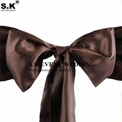 15x275cm Satenska stolica Mašna za presvlake Svadbene stolice čvor Party Banket Događaj Božićni ukrasi Dobava satenske tkanine