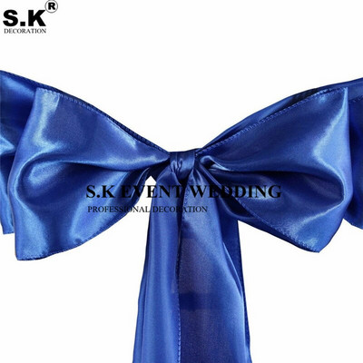 15x275cm Satenska stolica Mašna za presvlake Svadbene stolice čvor Party Banket Događaj Božićni ukrasi Dobava satenske tkanine