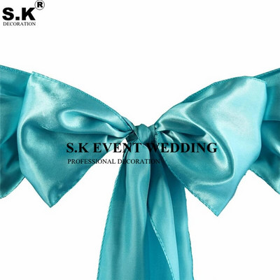 15x275cm Satenska stolica Mašna za presvlake Svadbene stolice čvor Party Banket Događaj Božićni ukrasi Dobava satenske tkanine