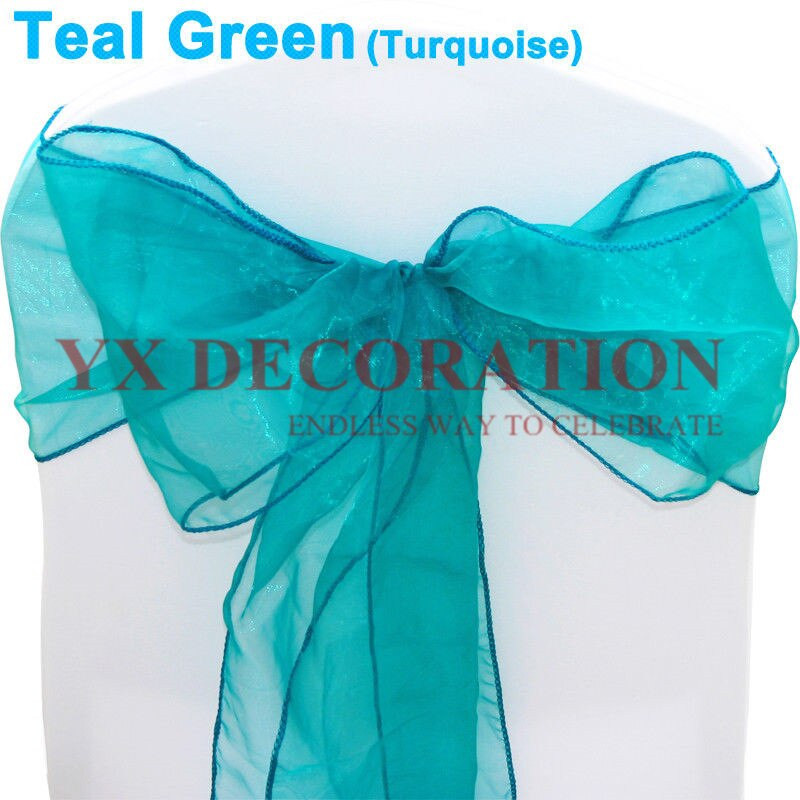 25 ks priehľadných organzových mašličiek na stoličky na obálku, banket, svadobnú hostinu, vianočnú udalosť
