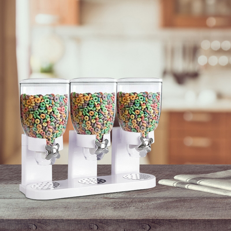 Trostruki dozator žitarica Dozator suhe hrane s trostrukom kontrolom Spremnik za pohranu Spremnik za žitarice od tri kanistra Spremište za žitarice