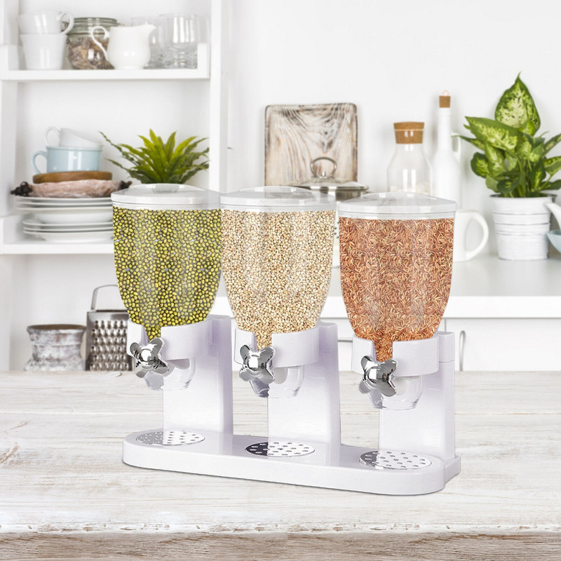 Trostruki dozator žitarica Dozator suhe hrane s trostrukom kontrolom Spremnik za pohranu Spremnik za žitarice od tri kanistra Spremište za žitarice